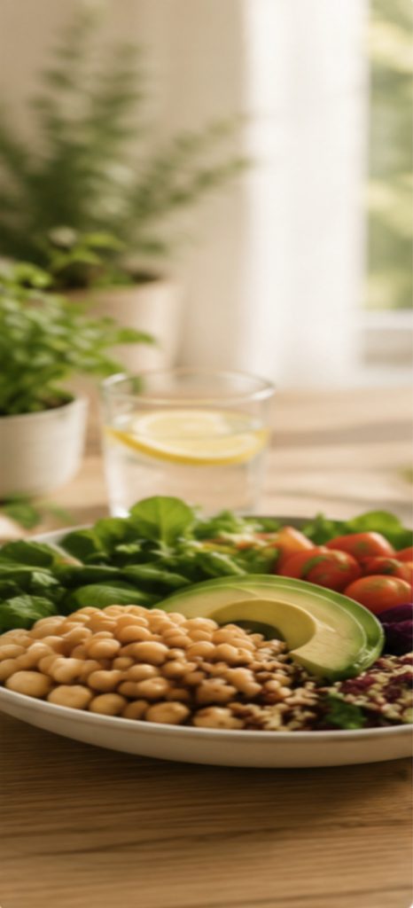 Fresh foods representing health and wellness